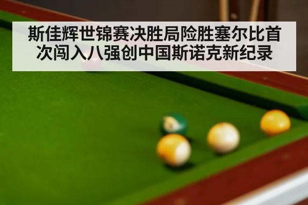 斯佳辉世锦赛决胜局险胜塞尔比首次闯入八强创中国斯诺克新纪录